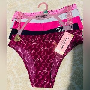 Juicy Couture✨🩷🖤🤍💕Pink and its shade ,Black and White Panty Set- 5 pk